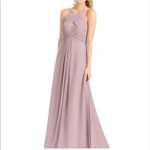 AZAZIE Ginger A-Line Princess Halter floor length Chiffon dress